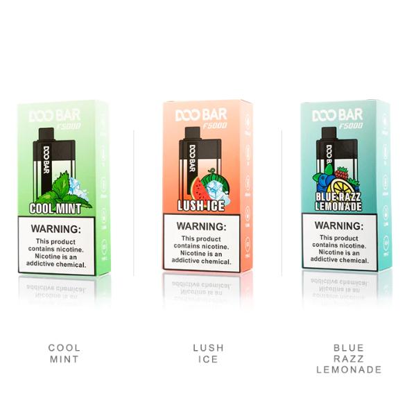 Dovpo Doo Bar 5000 Puffs Disposable Vape 10-Pack Best Flavors Cool Mint Lush Ice Blue Razz Lemonade