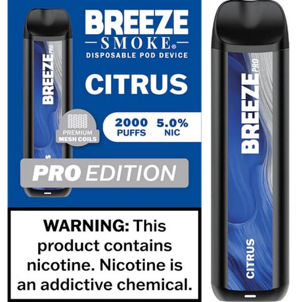 Breeze Smoke Pro W/ Mesh Coil TFN Disposable 2000 Puffs