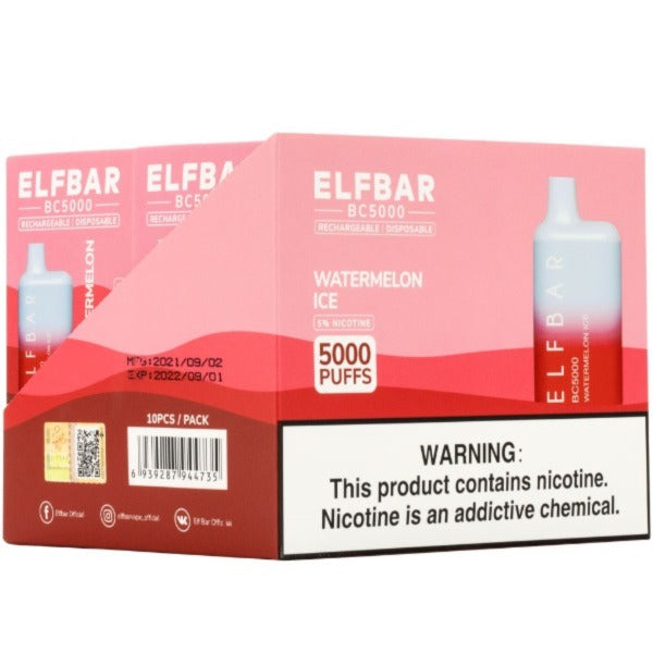 Elf Bar BC5000 5000 Puffs Rechargeable Vape Disposable 10mL 10 Pack - $40.46 eJuices.co Elf Bar BC5000 5000 Puffs Rechargeable Vape Disposable 10mL 10 Pack - $40.46 eJuices.co