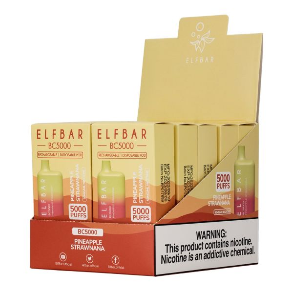 Elf Bar BC5000 5000 Puffs Rechargeable Vape Disposable 10mL 10 Pack - $40.46 eJuices.co Elf Bar BC5000 5000 Puffs Rechargeable Vape Disposable 10mL 10 Pack - $40.46 eJuices.co