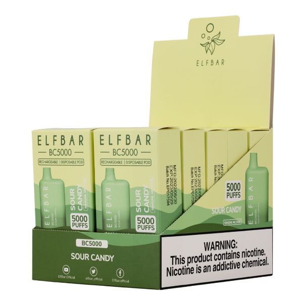 Elf Bar BC5000 5000 Puffs Rechargeable Vape Disposable 10mL 10 Pack - $40.46 eJuices.co Elf Bar BC5000 5000 Puffs Rechargeable Vape Disposable 10mL 10 Pack - $40.46 eJuices.co