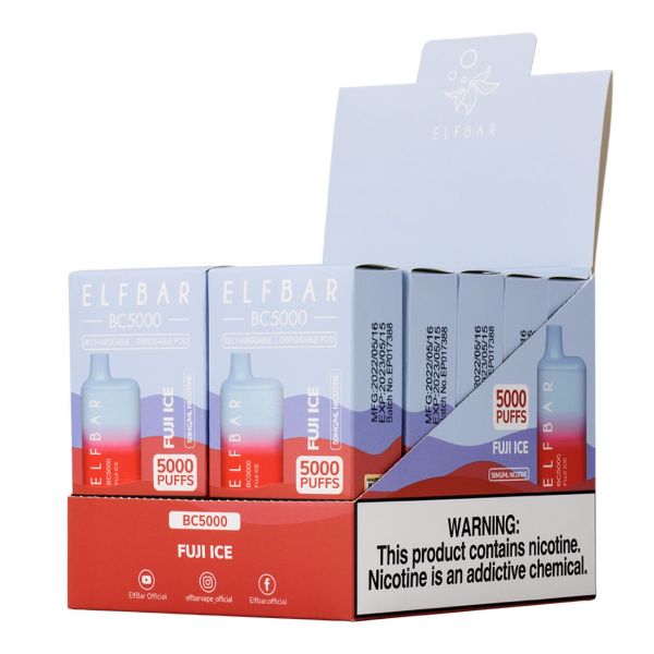 Elf Bar BC5000 5000 Puffs Rechargeable Vape Disposable 10mL 10 Pack - $40.46 eJuices.co Elf Bar BC5000 5000 Puffs Rechargeable Vape Disposable 10mL 10 Pack - $40.46 eJuices.co
