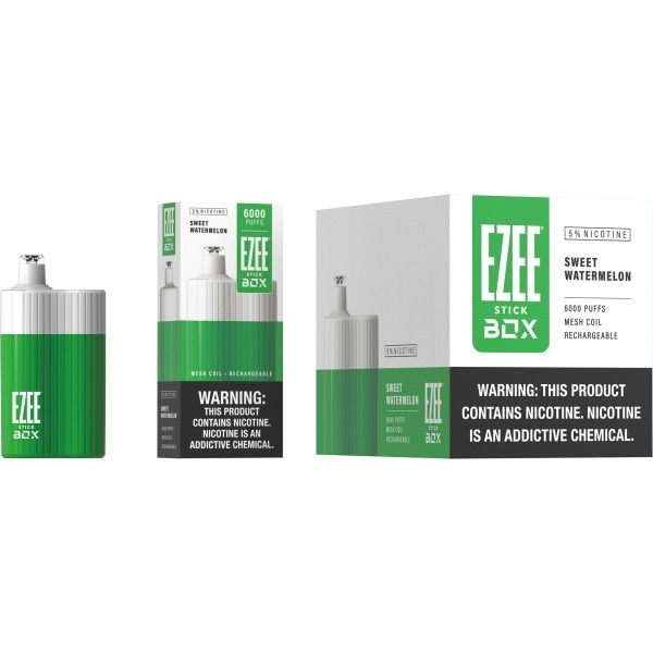 Ezee Stick Box 6000 Puffs Recharge Vape 12mL Best Flavor - Sweet Watermelon