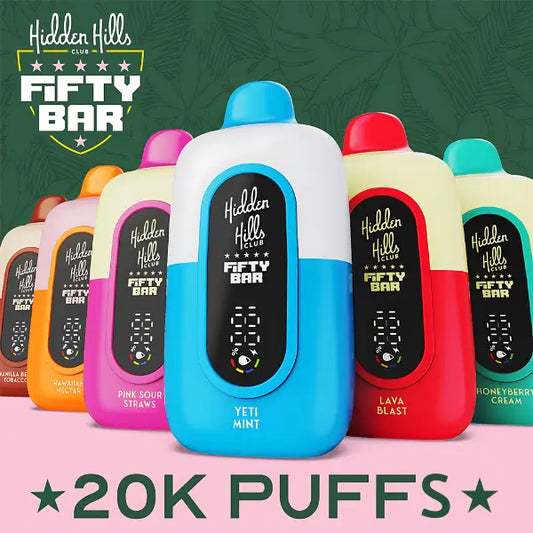 Hidden Hills x Fifty Bar 20K Disposable Vape