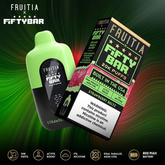 Fruitia x Fifty Bar 20,000 Puffs Disposable (Texas Compliant)