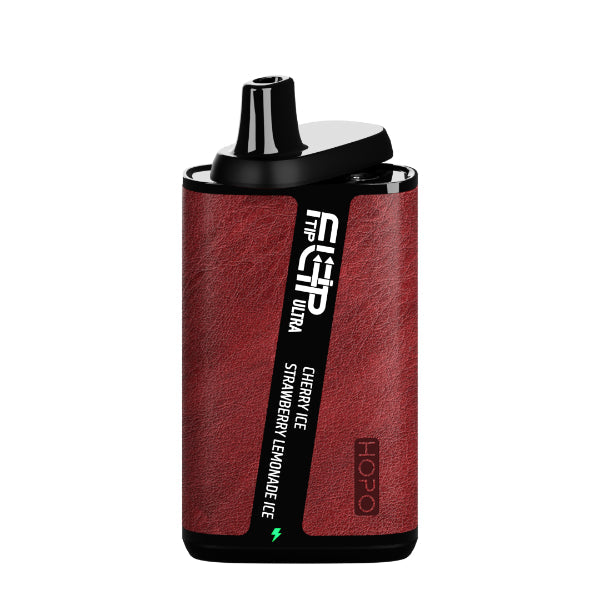 Best Deal HOPO FLIPTIP Ultra 10000 Puffs Disposable Vape 18mL Cherry Ice Strawberry Lemonade Ice