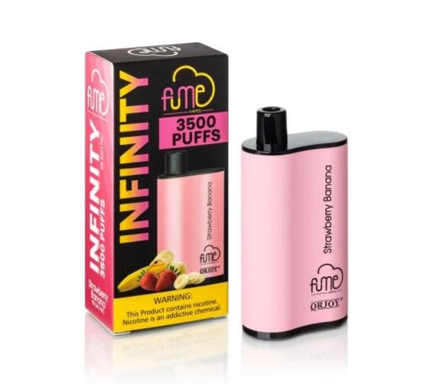 Fume Infinity 3500 Puffs Disposable Vape 5-Pack Best Flavor Strawberry Banana