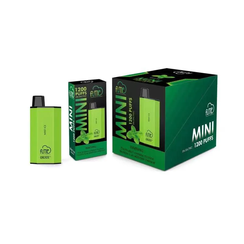 Fume Mini 1200 Puffs Disposable Vape 10-Pack Best Flavor Mint Ice