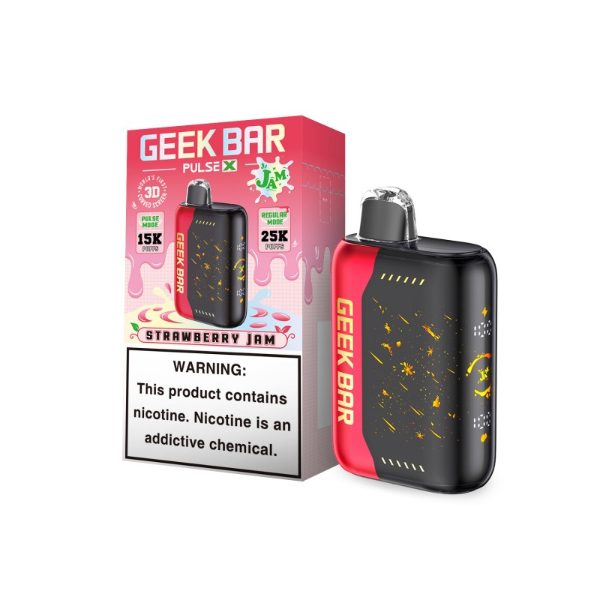 Geek Bar Pulse X Jam Edition 25,000 Puffs Strawberry Jam