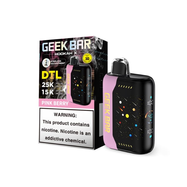 Geek Bar Hookah X 25,000 Puffs Disposable Pink Berry