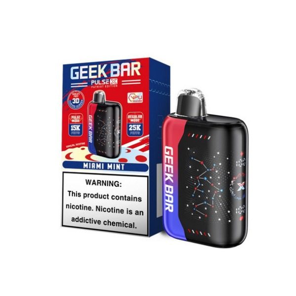Geek Bar Pulse X Patriot Edition 25000 Puffs Disposable - Miami Mint