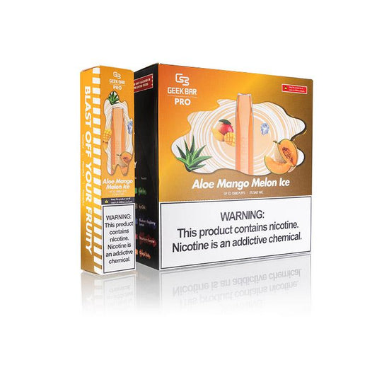 Geek Bar Pro 1500 Puffs Disposable Vape 10-Pack Best Flavor Aloe Mango Melon Ice