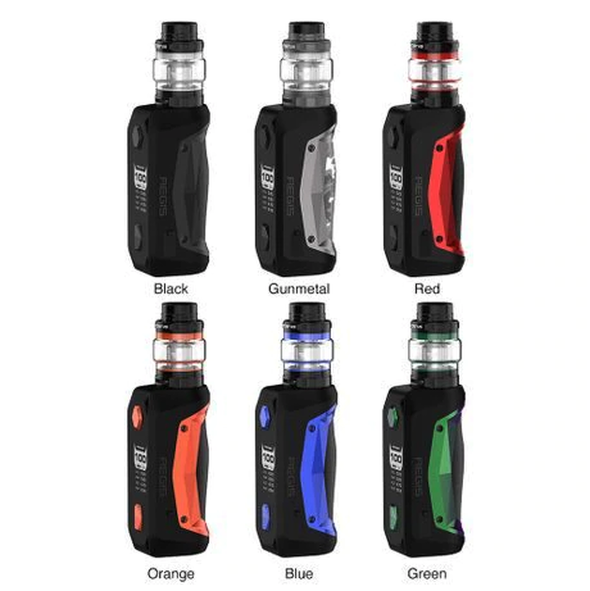 GeekVape Aegis Solo 100W Kit Best Colors Black Gunmetal Red Orange Blue Green