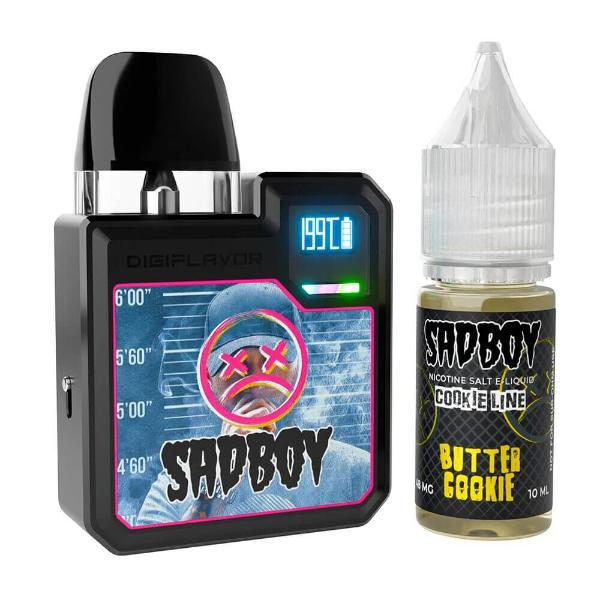 Geekvape Digi-Q Kit + Daddy's Vapor Salts (10mL)-Black/Butter Cookie