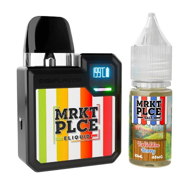 Geekvape Digi-Q Kit + Daddy's Vapor Salts (10mL)-Black/Forbidden Berry
