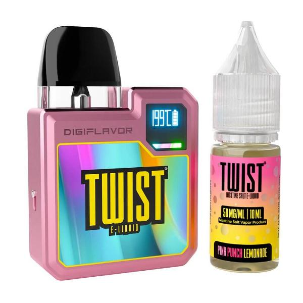 Geekvape Digi-Q Kit + Daddy's Vapor Salts (10mL)-Pink/Pink Punch Lemonade