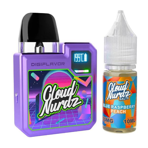 Geekvape Digi-Q Kit + Daddy's Vapor Salts (10mL)-Purple/Blue Raspberry Peach