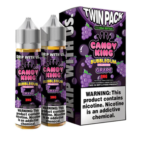 Best Deal Candy King Bubblegum Vape Juice 120mL - Grape