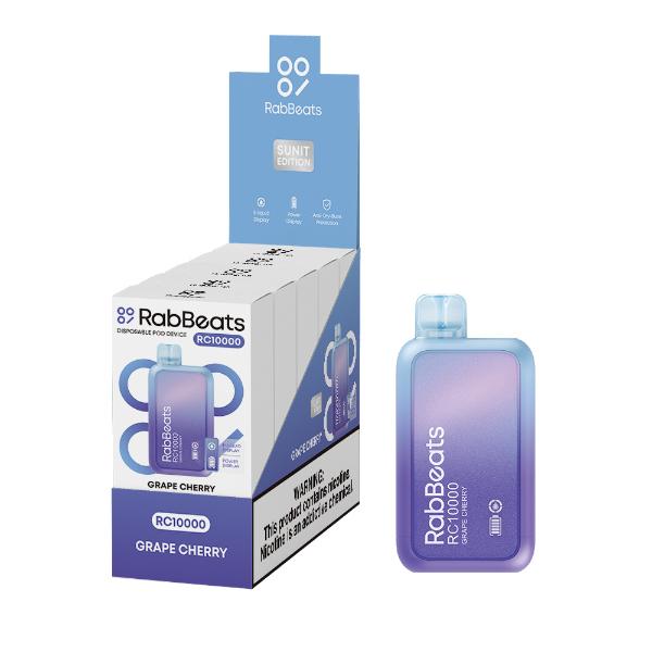 RabBeats RC10000 10000 Puffs Disposable Vape 18mL Best Flavor Grape Cherry