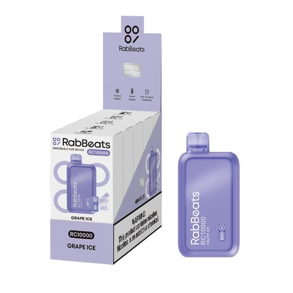 RabBeats RC10000 10000 Puffs Disposable Vape 18mL Best Flavor Grape Ice