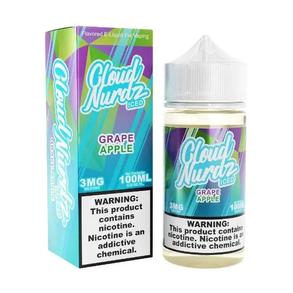Best Deal Cloud Nurdz 100mL Vape Juice - Grape Apple Iced