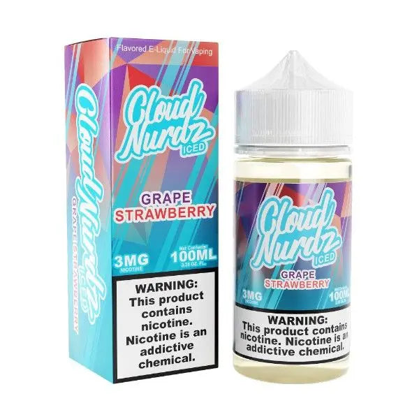 Best Deal Cloud Nurdz 100mL Vape Juice - Grape Strawberry Iced