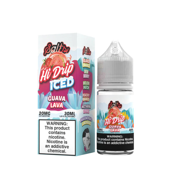 Hi-Drip Salts 30mL Vape Juice Best Flavor Guava Lava Iced