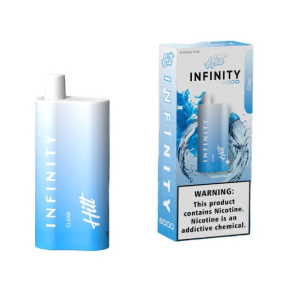 Hitt Infinity 8000 Puffs Single Disposable Vape 20mL Best Flavor Clear