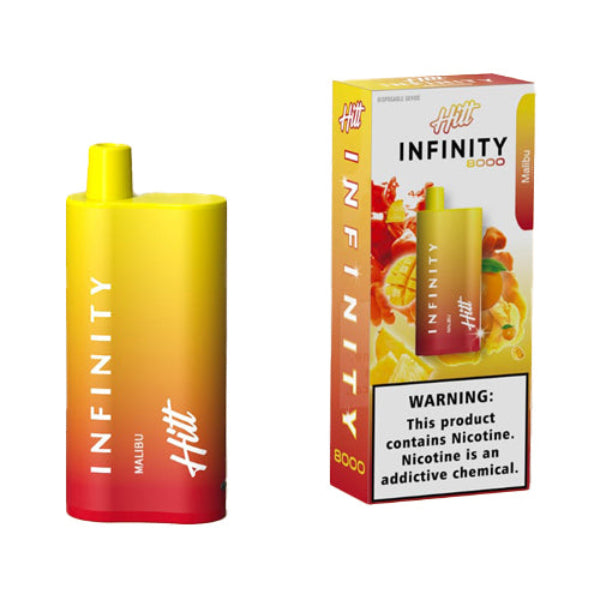 Hitt Infinity 8000 Puffs Single Disposable Vape 20mL Best Flavor Malibu