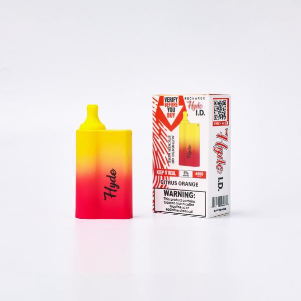 Citrus Orange Hyde I.D. Recharge 4500 Puffs Single Disposable Bulk Price!
