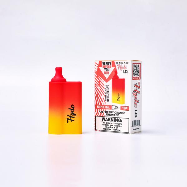 Raspberry Orange Lemonade Hyde I.D. Recharge 4500 Puffs Single Disposable Cheap Bulk Deal!