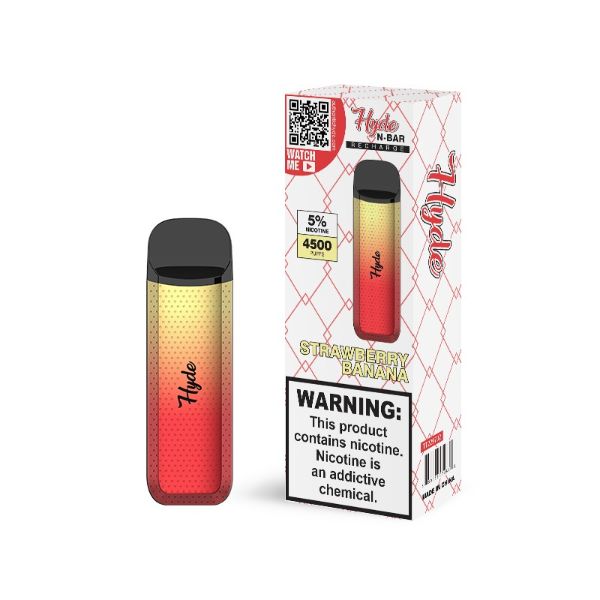 Hyde N-Bar Recharge Disposable Vape 10 Pack Best Flavor Strawberry Banana