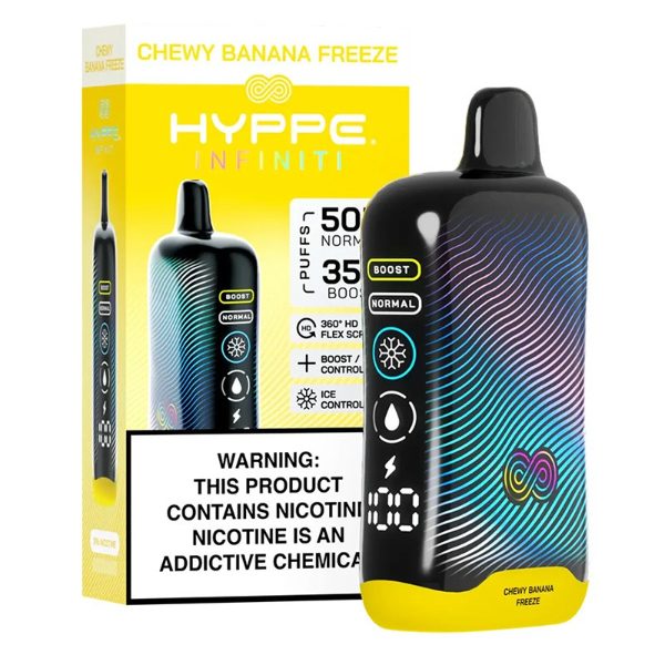 Hyppe Infiniti 50,000 Puffs Disposable Chewy Banana Freeze