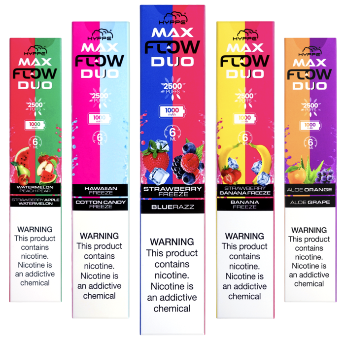 Hyppe Max Flow Duo Single Disposable Vape 2500 Puffs Best Flavors