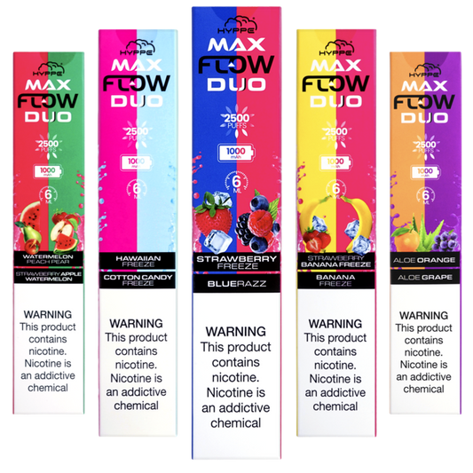 Hyppe Max Flow Duo Single Disposable Vape 2500 Puffs Best Flavors