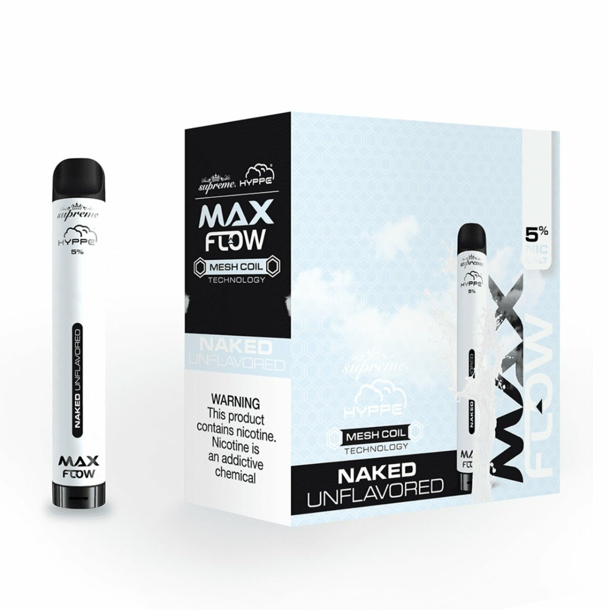 Hyppe Max Flow Mesh Single Disposable Vape 2000 Puffs Best Flavor Naked Unflavored