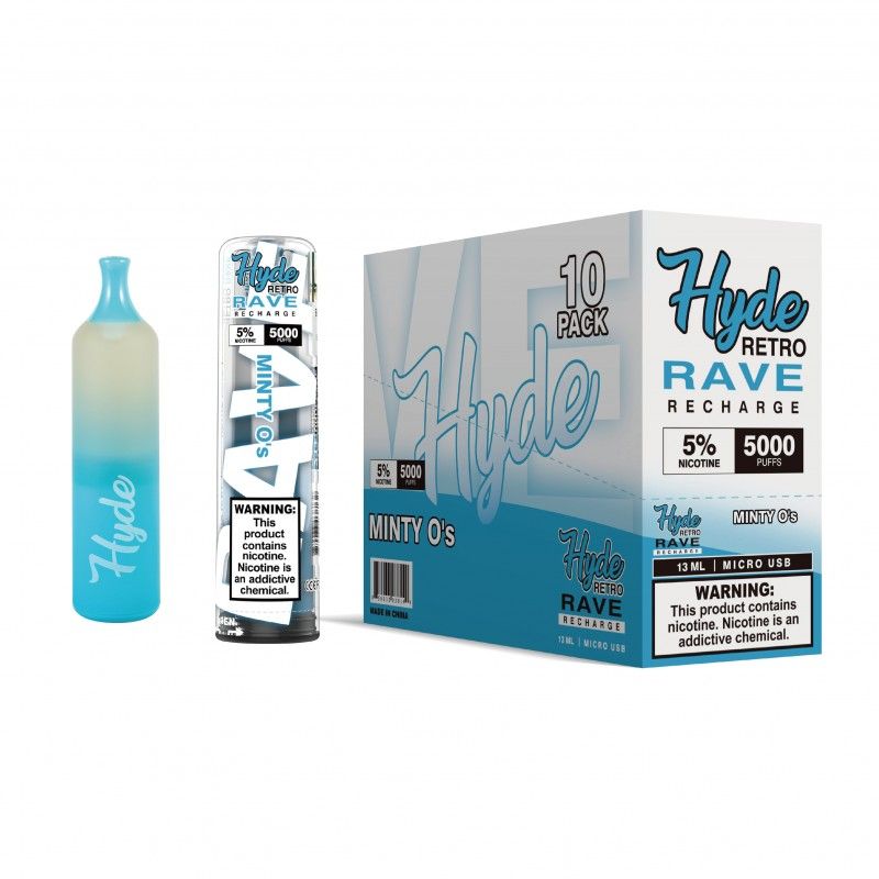 Hyde Retro RAVE Disposable Vape 10-Pack Best Flavor Minty O's