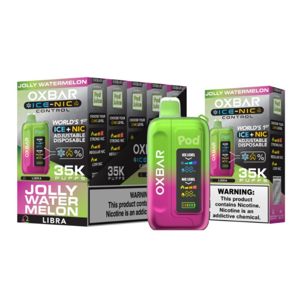 OXBAR x Pod Juice ICE-NIC Control 35,000 Puffs Disposable - Jolly Watermelon