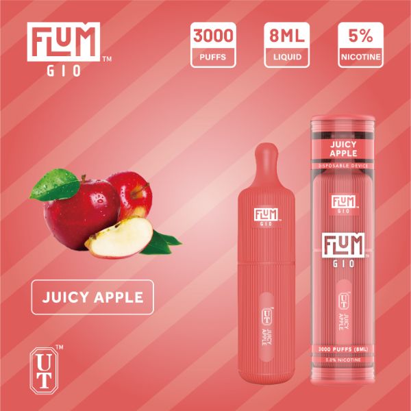 Flum GIO Disposable Vape 10-Pack Best Flavor - Juicy Apple