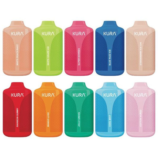 Kura 6000 Puffs Disposable Vape 5 Pack 12mL Best Flavors