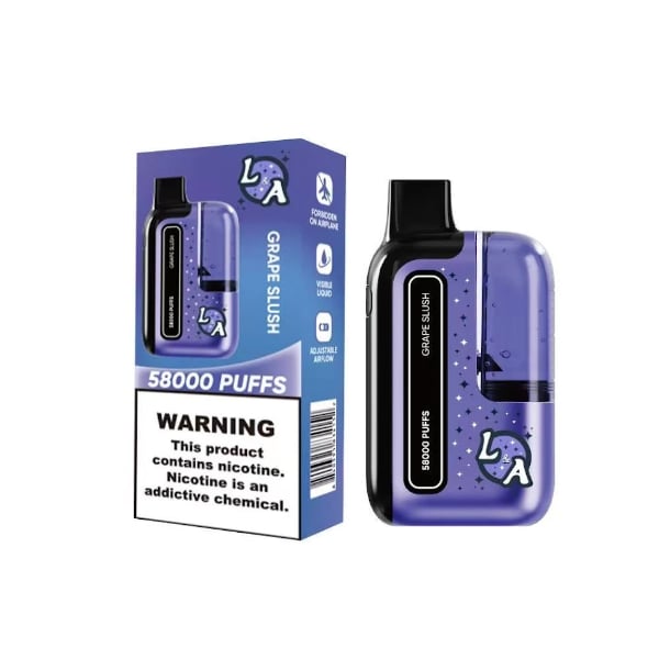 L&A Tank 58,000 Puff Disposable Grape Slush
