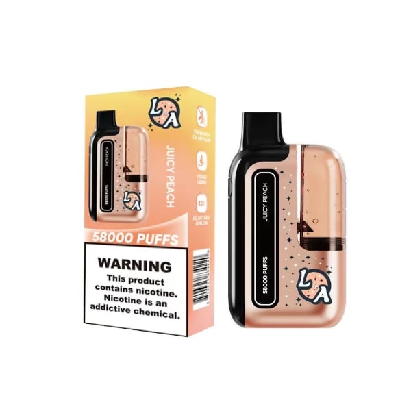 L&A Tank 58,000 Puff Disposable Juicy Peach