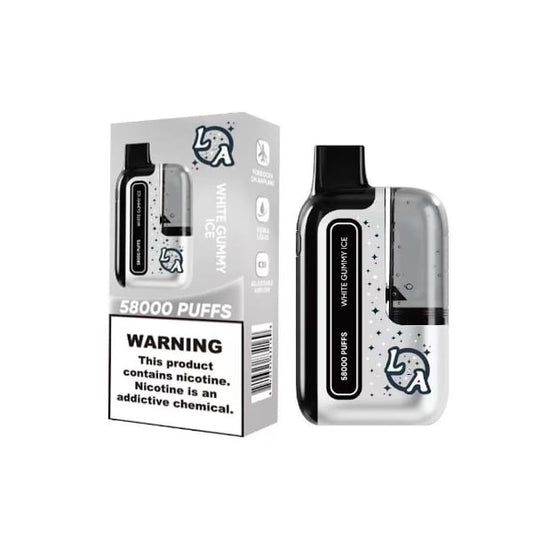L&A Tank 58,000 Puff Disposable White Gummy Ice