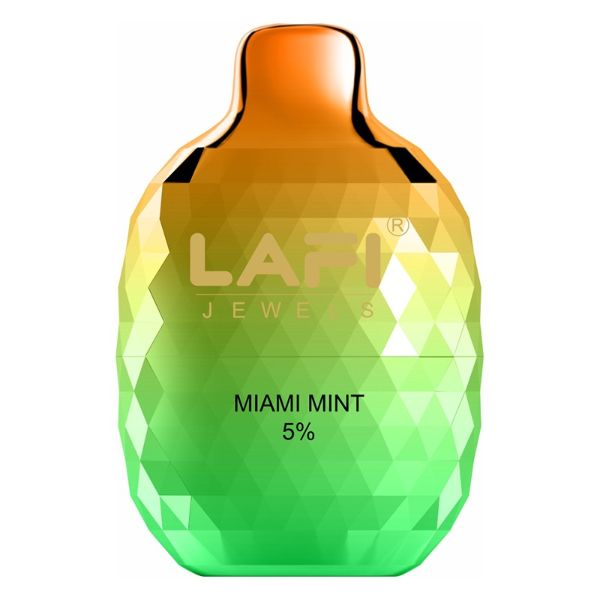 LAFI Jewels 6500 Puffs Rechargeable Vape Disposable 13mL 10 Pack Best Flavor Miami Mint