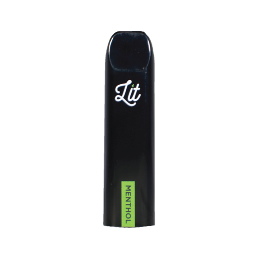 Lit disposable menthol vape