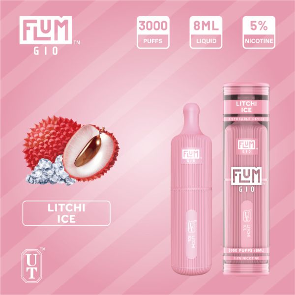 Flum GIO Disposable Vape 10-Pack Best Flavor- Litchi Ice