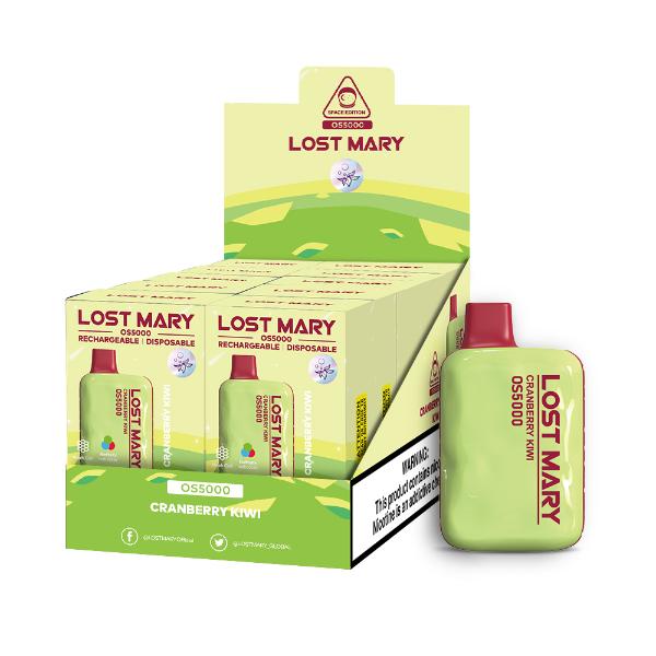 Best Deal Lost Mary OS5000 Disposable Vape by Elf Bar 10-Pack 13mL Cranberry Kiwi