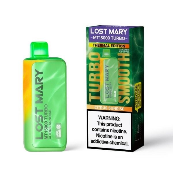 Lost Mary MT15000 Turbo Rechargeable Vape - Citrus Sunrise