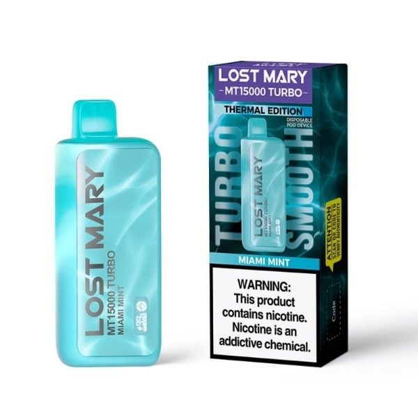 Lost Mary MT15000 Turbo Rechargeable Vape - Miami Mint`