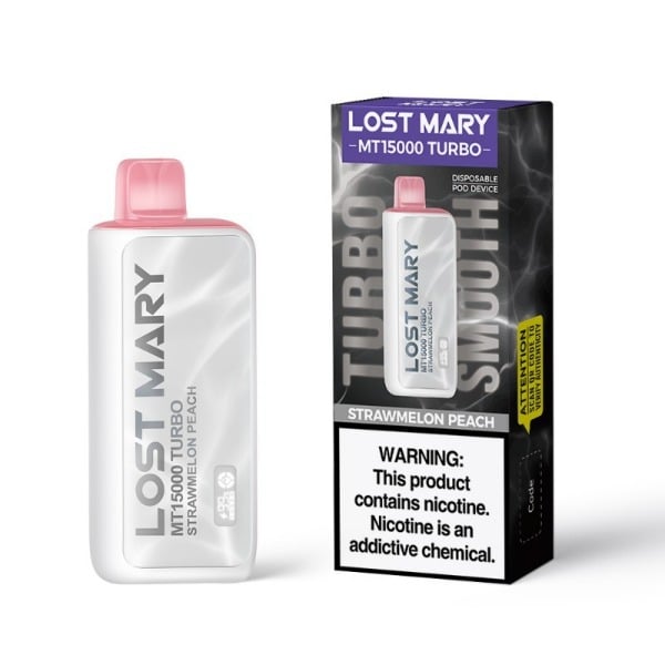Lost Mary MT15000 Turbo Rechargeable Vape - Strawmelon Peach